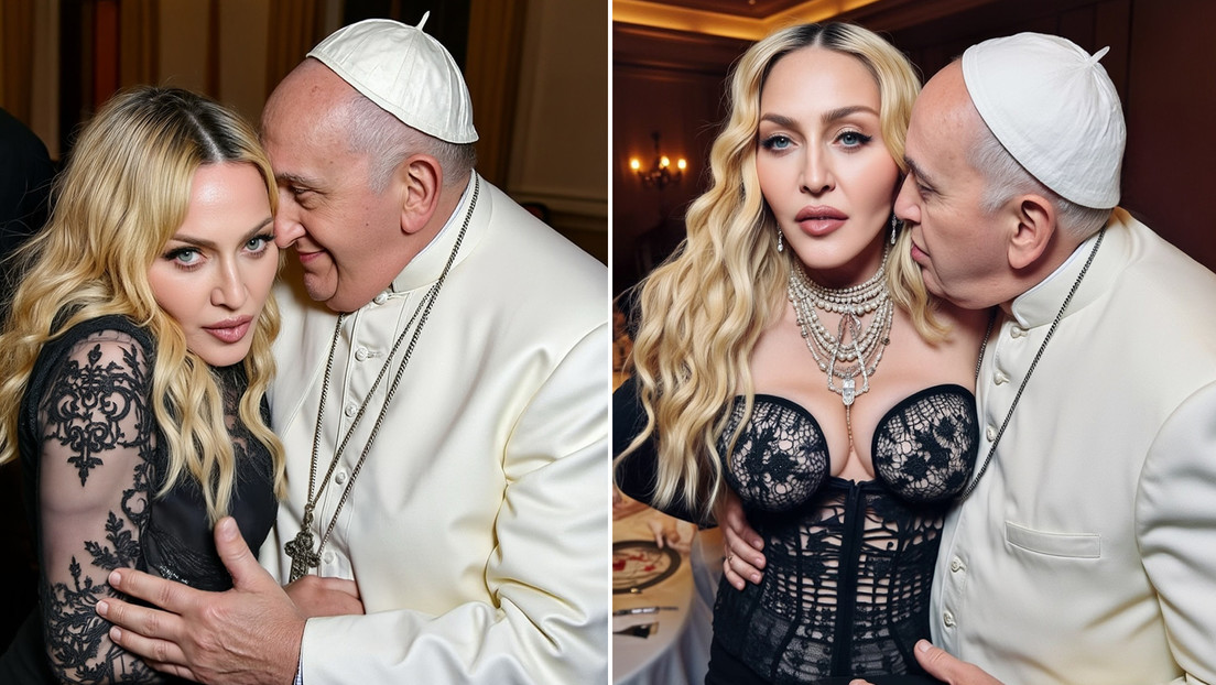 Polémica por fotos generada por IA, donde Madonna abraza al papa Francisco