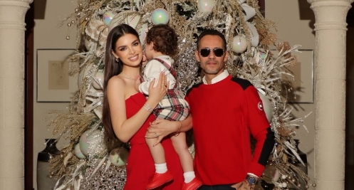 Así fue la elegante Navidad de Nadia Ferreira y Marc Anthony