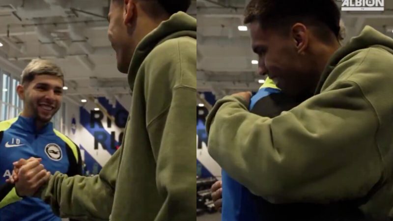 Los hermanos se encontraron: Julio Enciso recibió a Diego Gómez en el Brighton