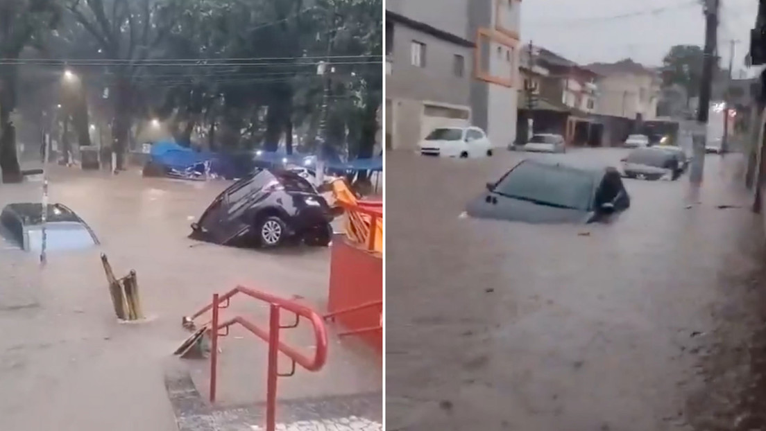 Tormentas sumergen Sao Paulo bajo el agua