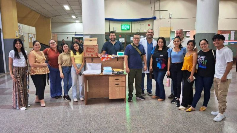 Jóvenes hacen donaciones al hospital de Luque