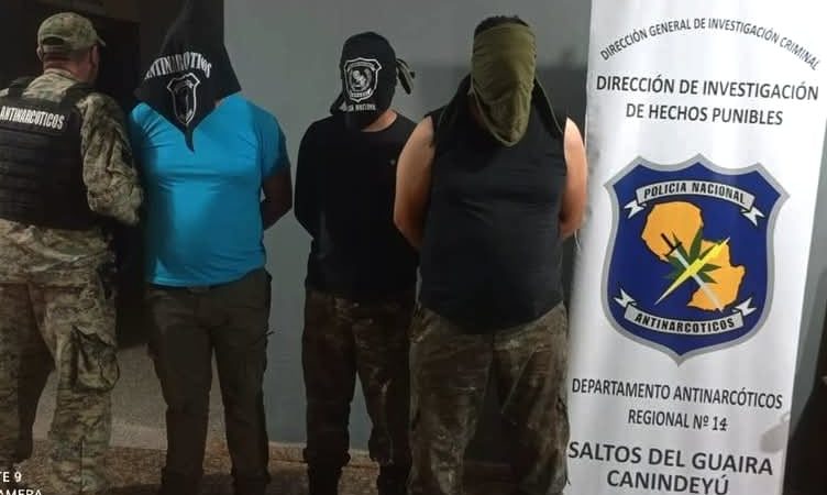 Tres policías detenidos por intento de traficar marihuana en Canindeyú