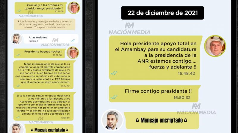 Revelan conversaciones sobre pedidos y respaldos de «Lalo» Gómes al expresidente Mario Abdo Benítez