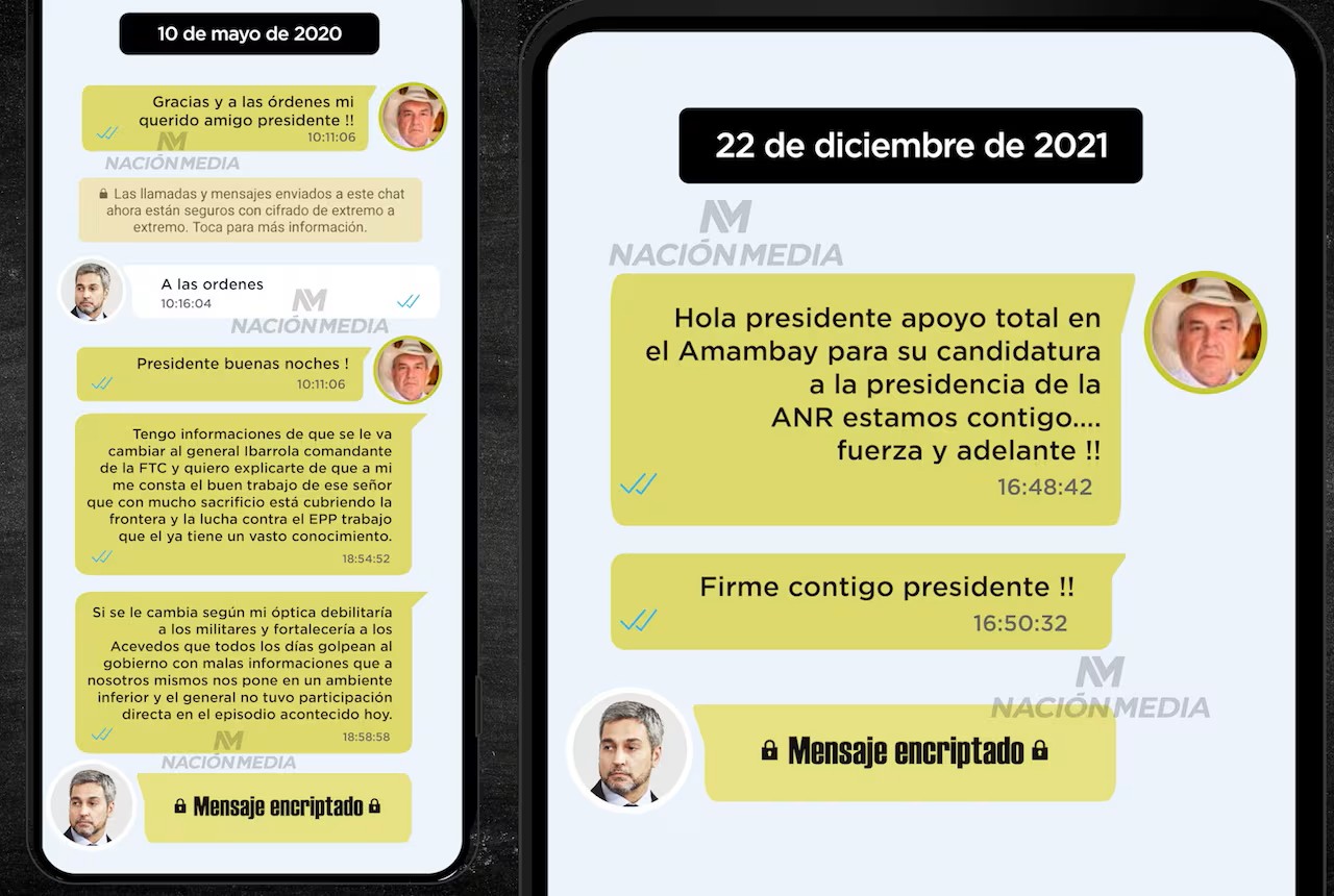 Revelan conversaciones sobre pedidos y respaldos de «Lalo» Gómes al expresidente Mario Abdo Benítez
