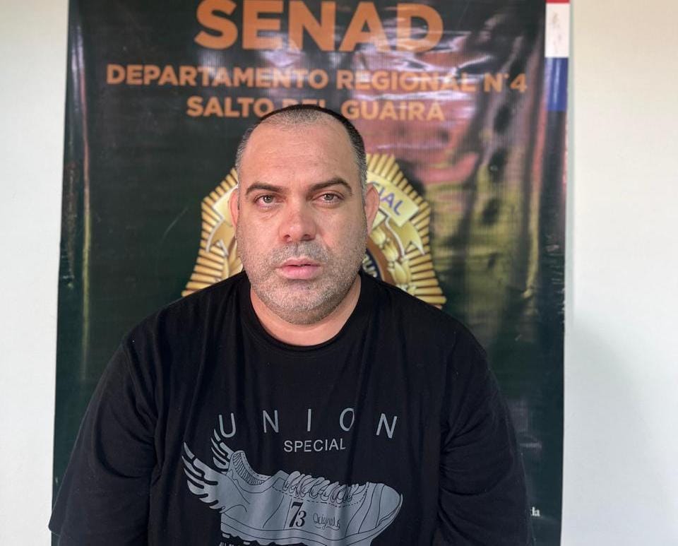 Peligroso criminal «mata policía» del PCC capturado por la SENAD en Saltos del Guairá
