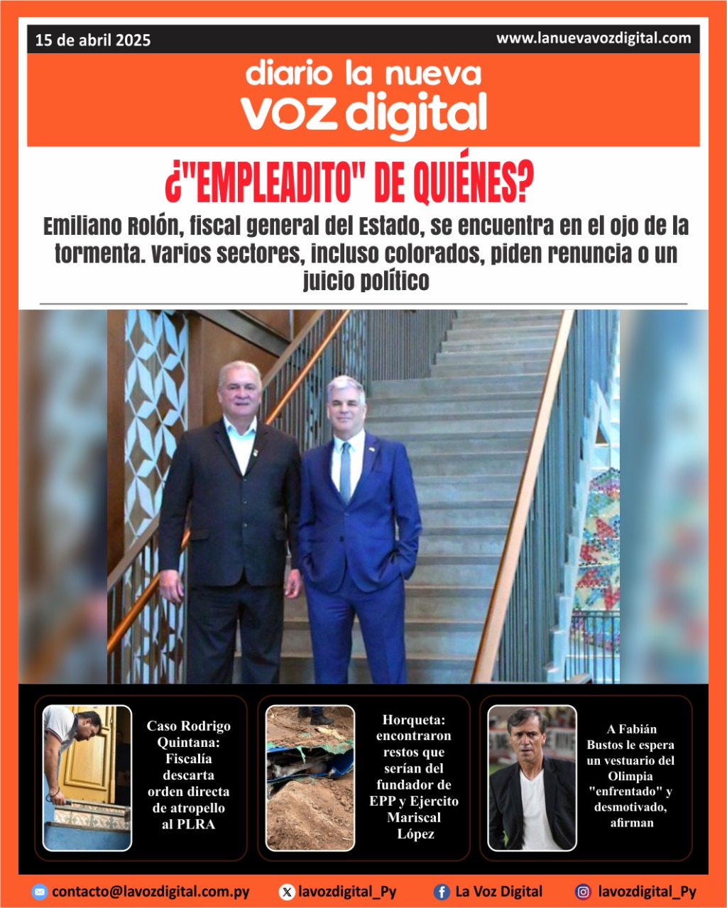 Tapa 15 de abril 2025