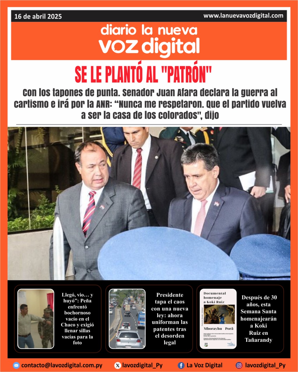 Tapa 16 de abril 2025