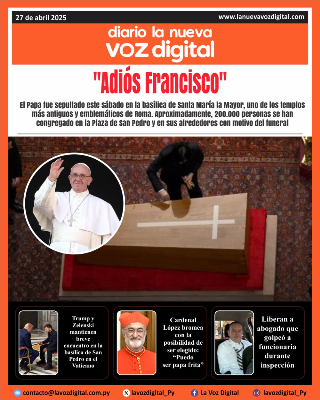 Tapa 27 de abril 2025