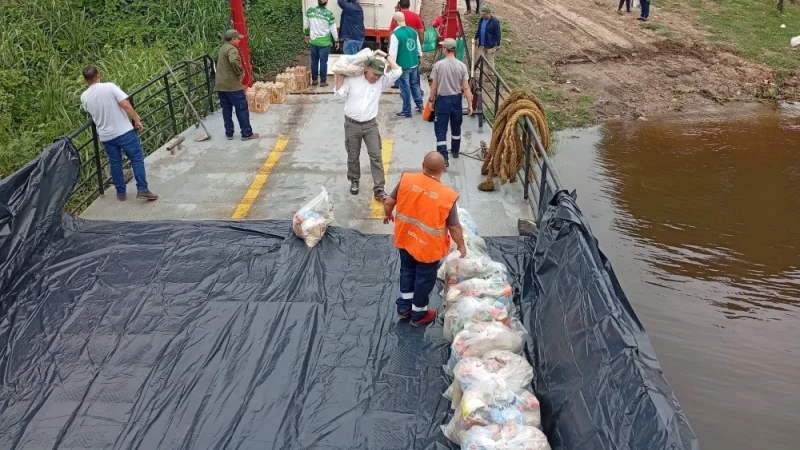 Más de 2.000 familias afectadas y caminos intransitables en el distrito de Fuerte Olimpo