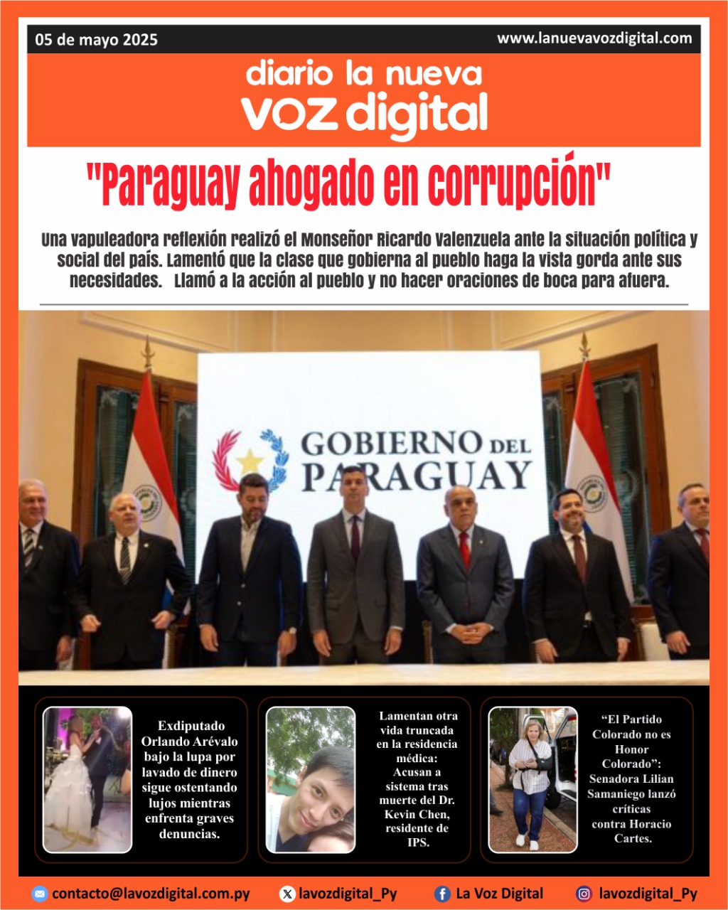 ¡Buen día! Compartimos la portada de hoy 05/05/2025