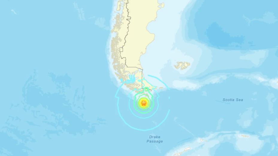Sismo de 7,4 sacude costas del sur de Chile y Argentina