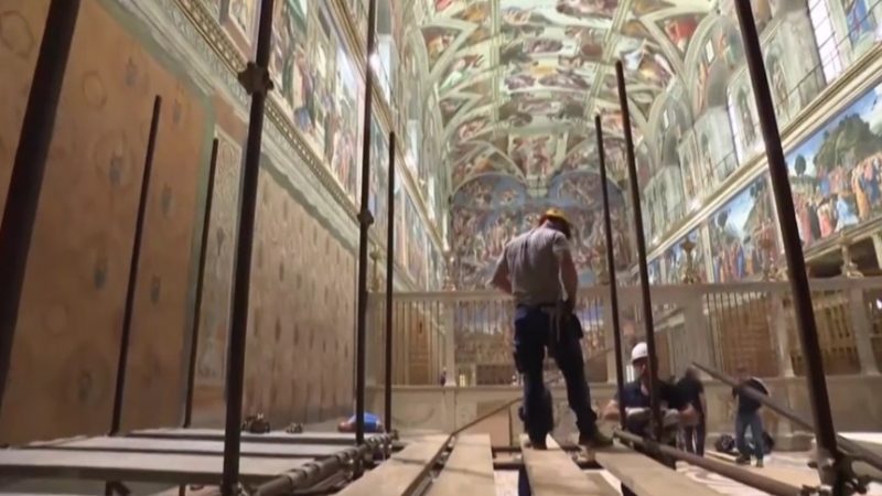 Contrarreloj en el Vaticano: se acelera la transformación de la Capilla Sixtina para el cónclave que elegirá al sucesor de Francisco