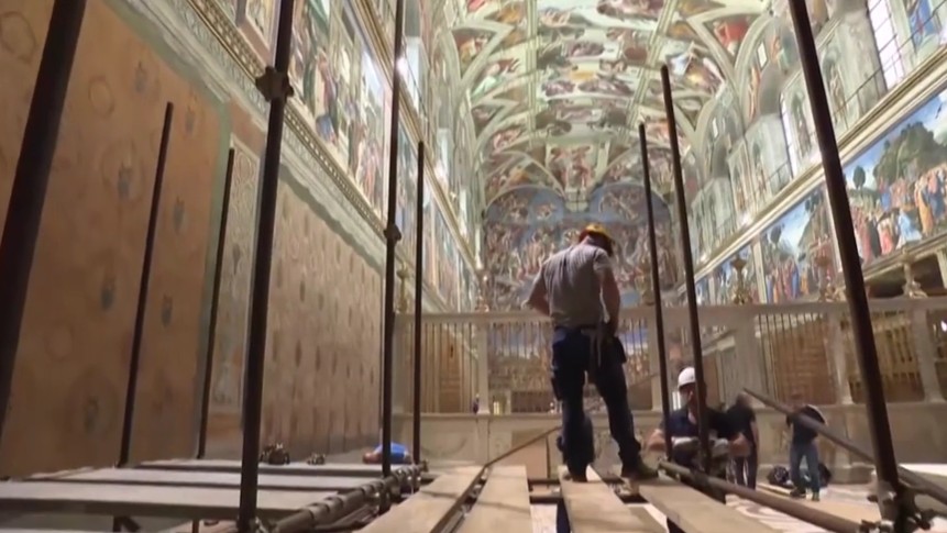 Contrarreloj en el Vaticano: se acelera la transformación de la Capilla Sixtina para el cónclave que elegirá al sucesor de Francisco
