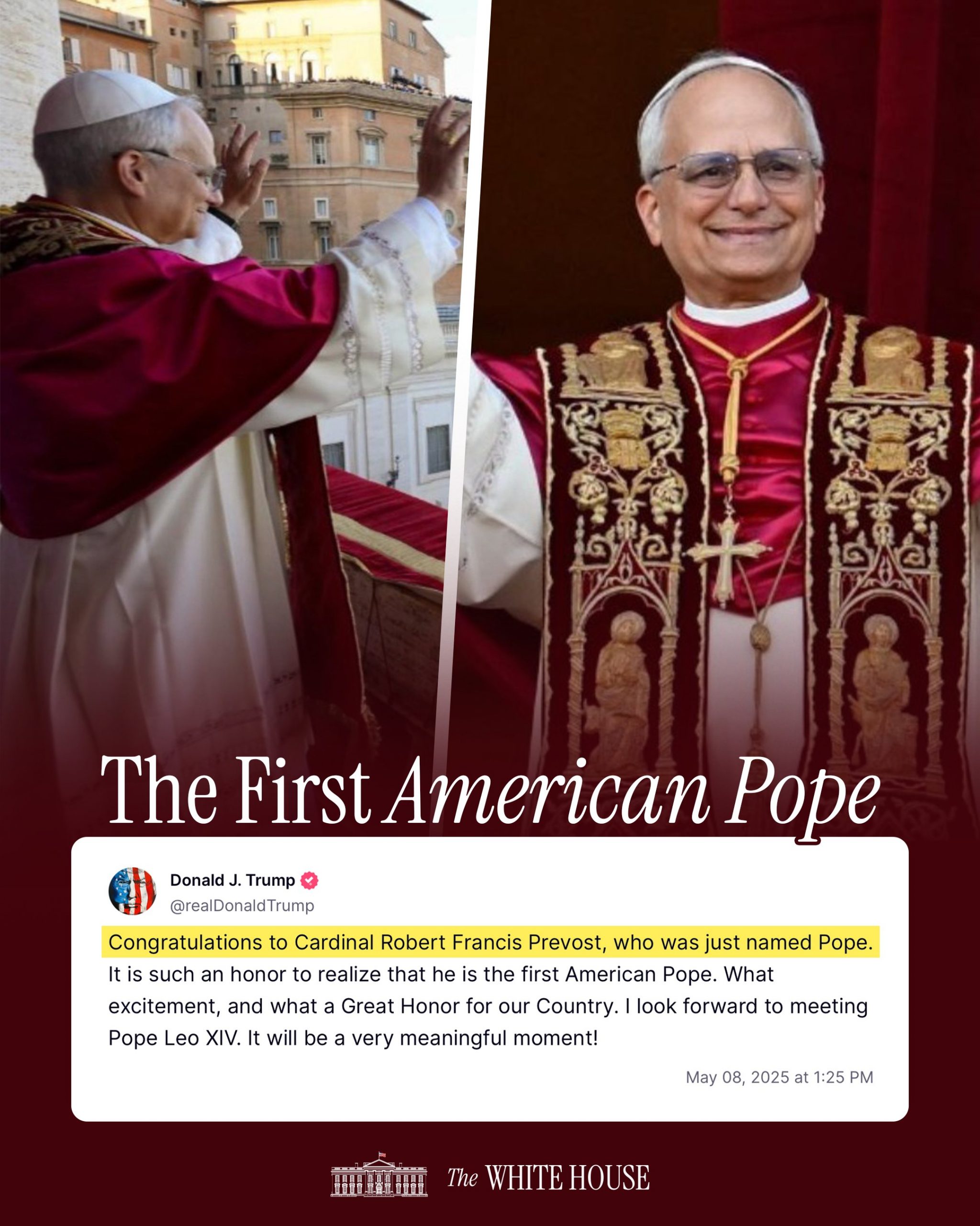 Mandatarios felicitan al nuevo Papa León XIV: Trump y Milei reaccionan con entusiasmo y estilo propio