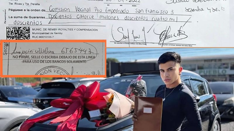 Denuncian que empleado municipal de Ñemby cobró cheque destinado a obras barriales