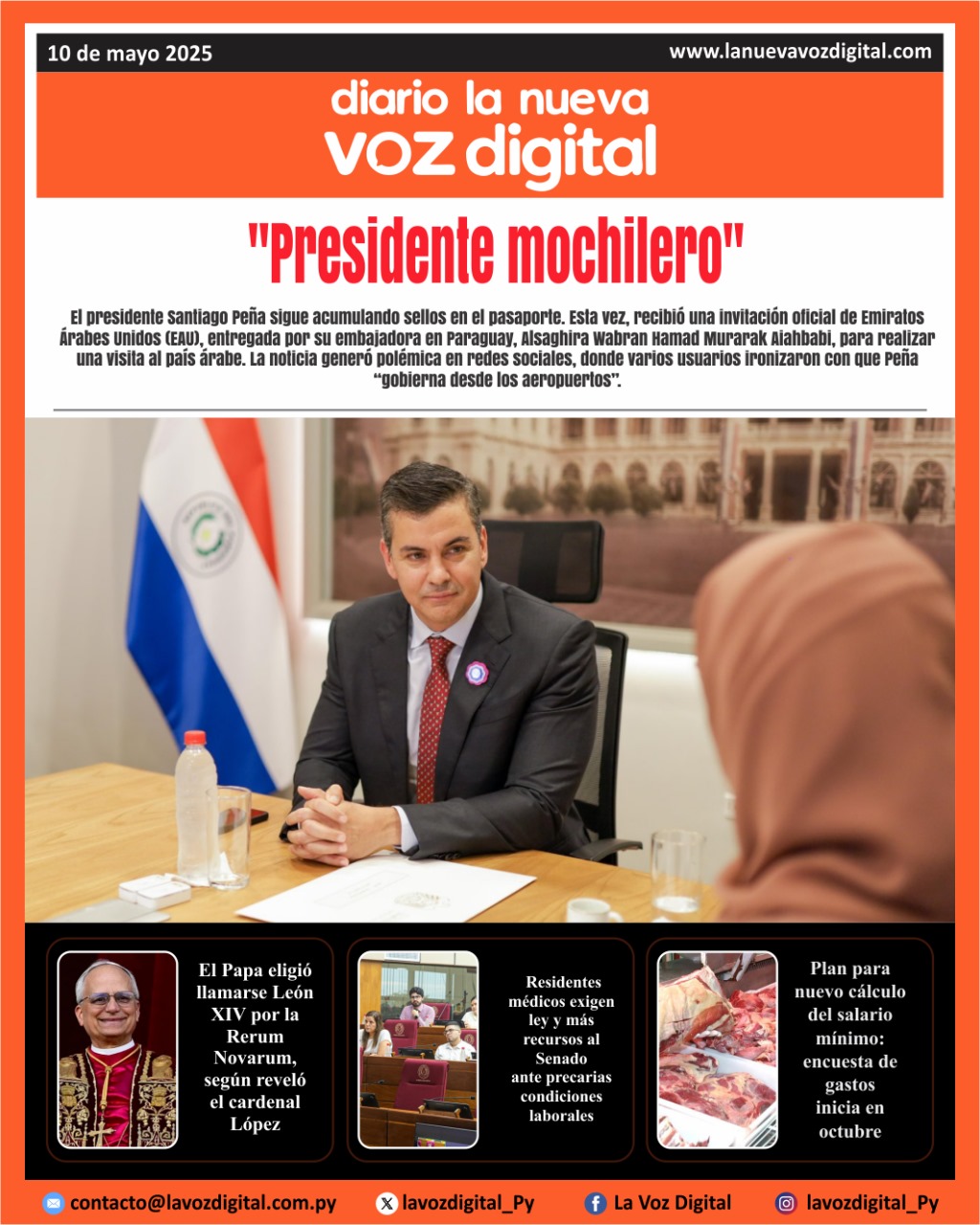 Tapa del Diario 10-05-2025