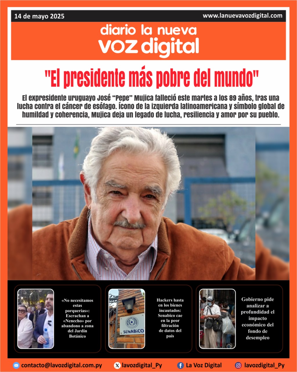 Tapa del Diario 14-05-2025