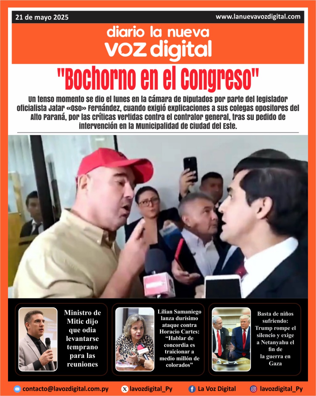 Tapa del Diario 21-05-2025