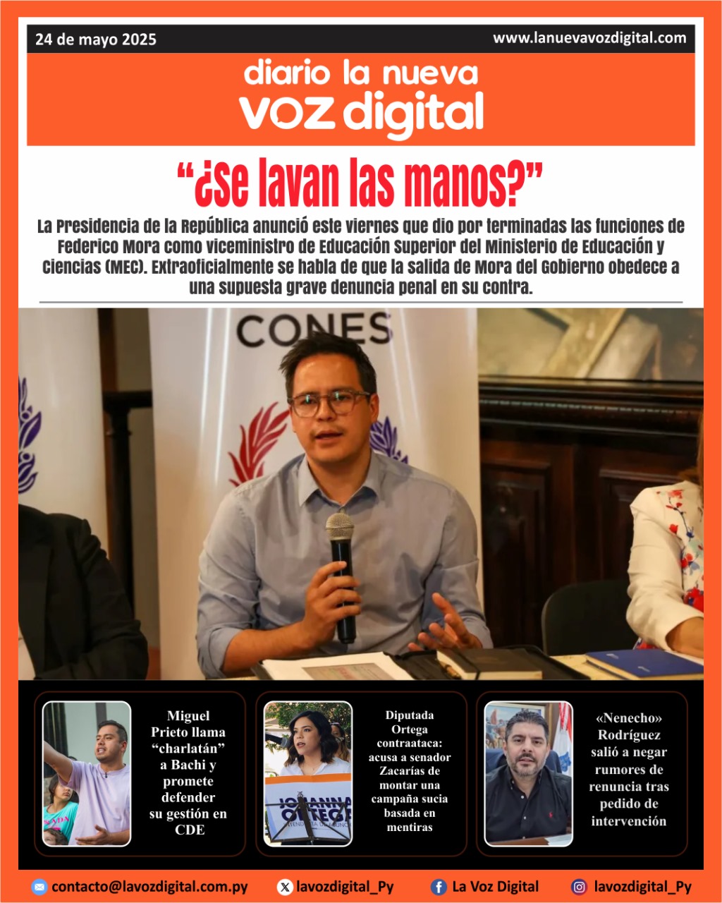 Tapa de Diario 24-05-2025