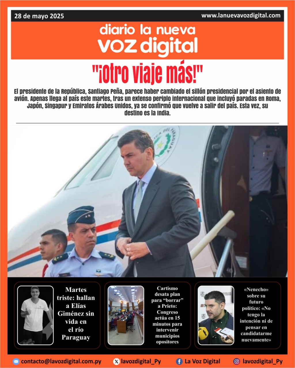 Tapa de Diario 28-05-2025