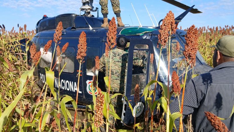 Un helicóptero de la Policía se precipitó a tierra en Alto Paraguay