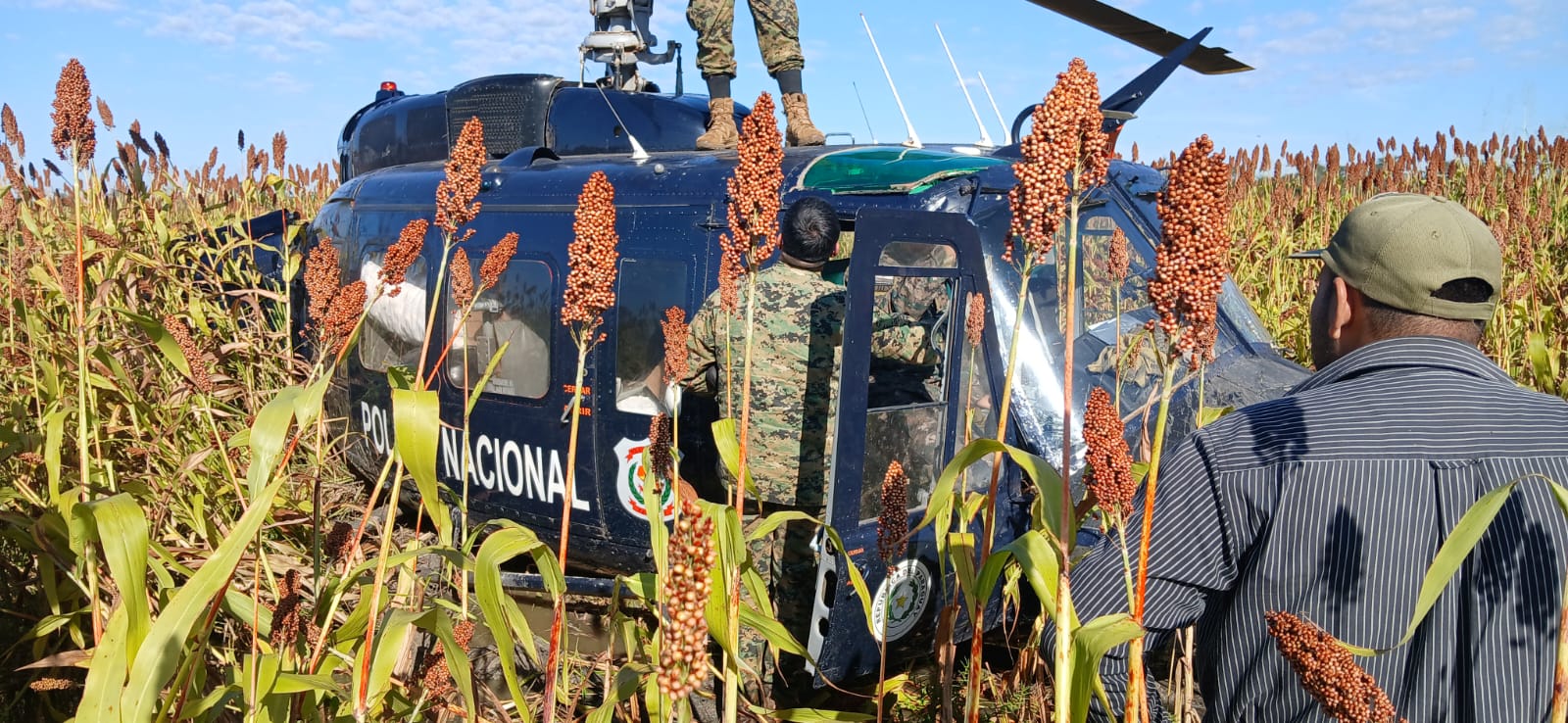 Un helicóptero de la Policía se precipitó a tierra en Alto Paraguay