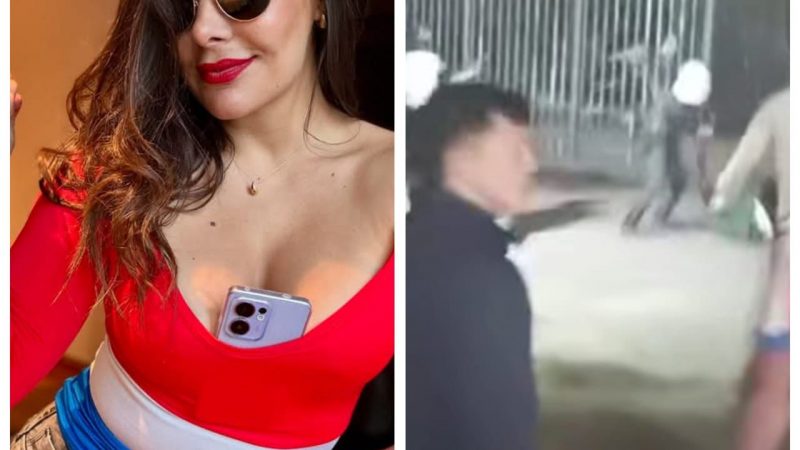 “A la ‘Novia del Mundial’ ya no le va como en 2010: Larissa Riquelme pasó sustazo tras ataque de polis rapai”