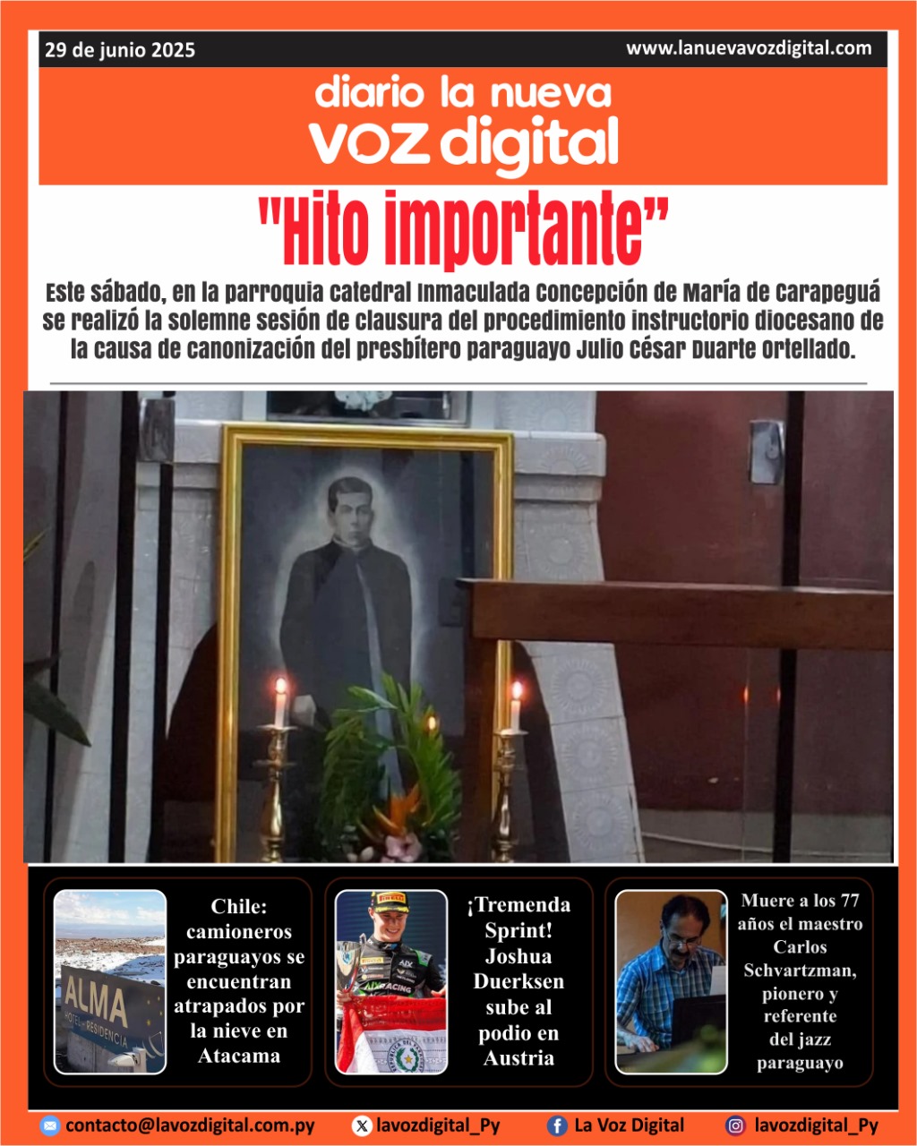 Tapa del domingo 29 de junio del 2025