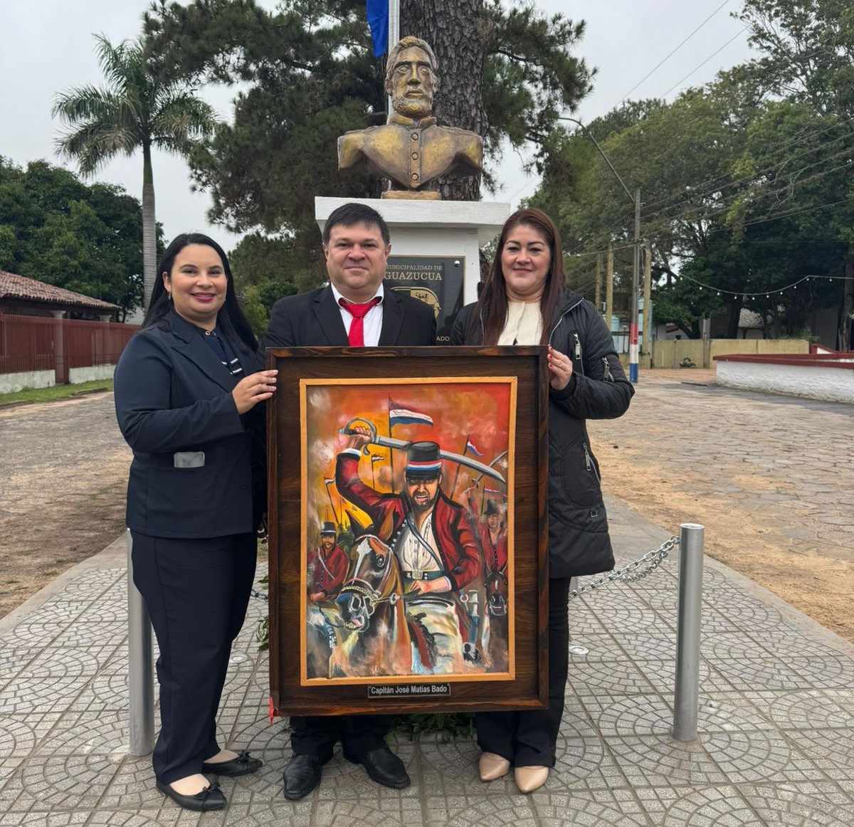 Capitán Bado honra a héroe de la Guerra contra la Triple Alianza: emotivo tributo a José Matías Bado