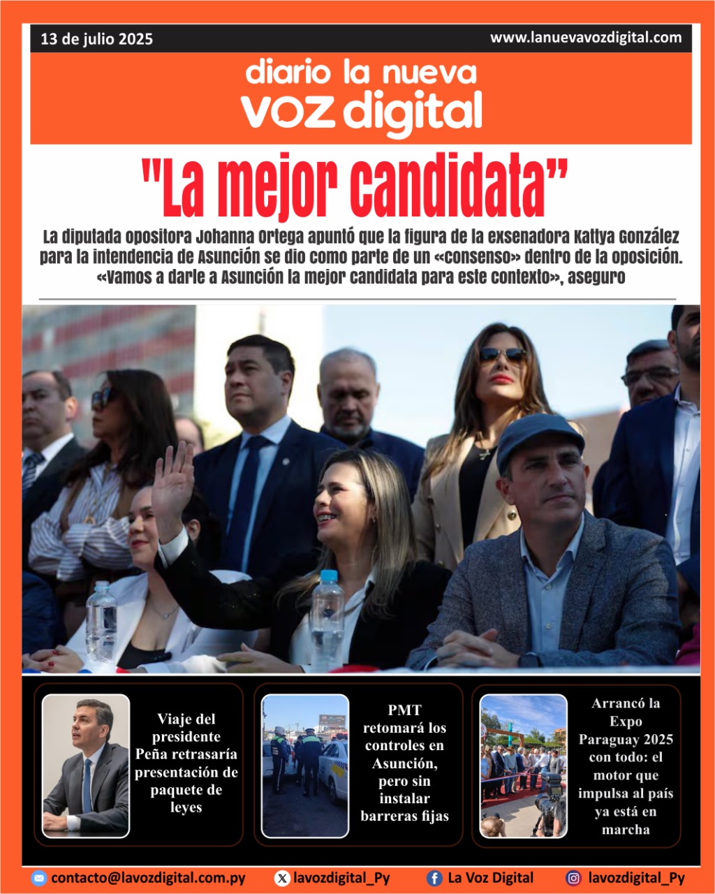 Tapa del Domingo 13 de julio del 2025