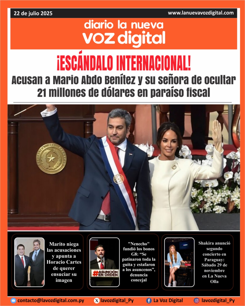 Tapa del 22 de julio del 2025
