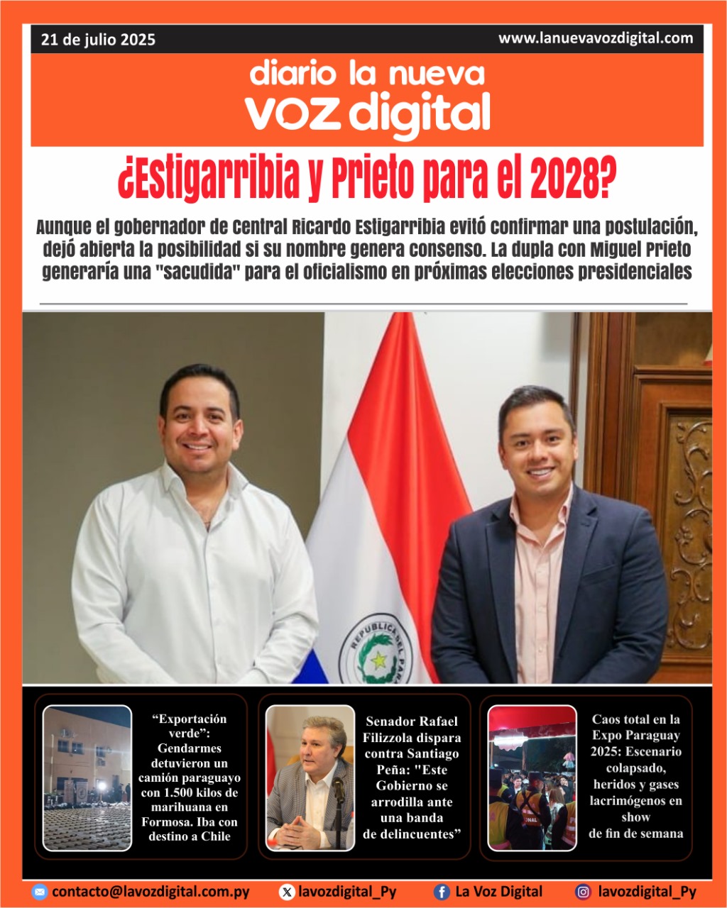 Tapa del 21 de julio del 2025