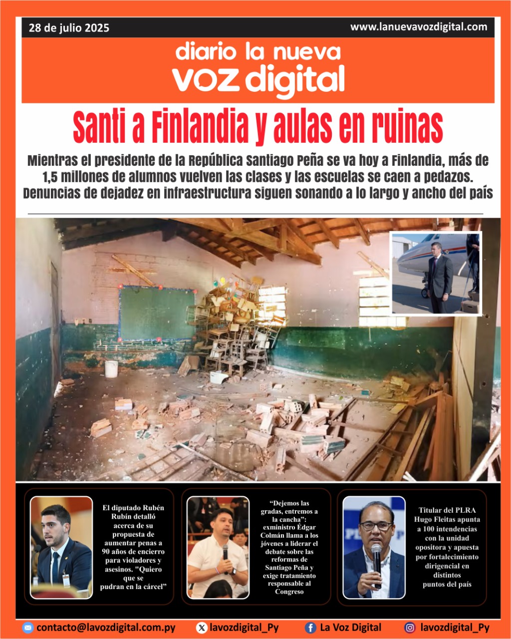 Tapa del 28 de julio del 2025