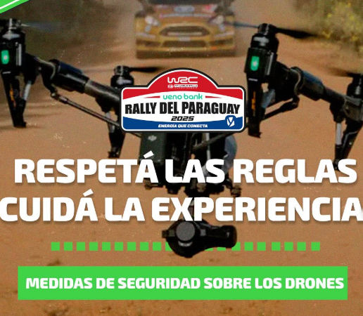 Prohíben vuelos de drones sin permiso durante el Rally Mundial en Itapúa