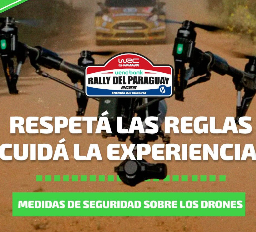 Prohíben vuelos de drones sin permiso durante el Rally Mundial en Itapúa