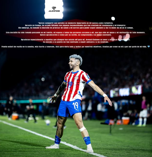 Julio Enciso pone pausa a la Albirroja para priorizar su salud mental y bienestar