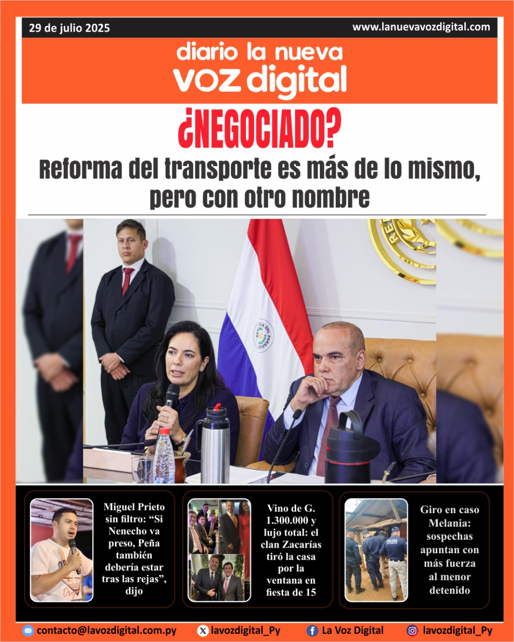 Tapa del 29 de julio del 2025