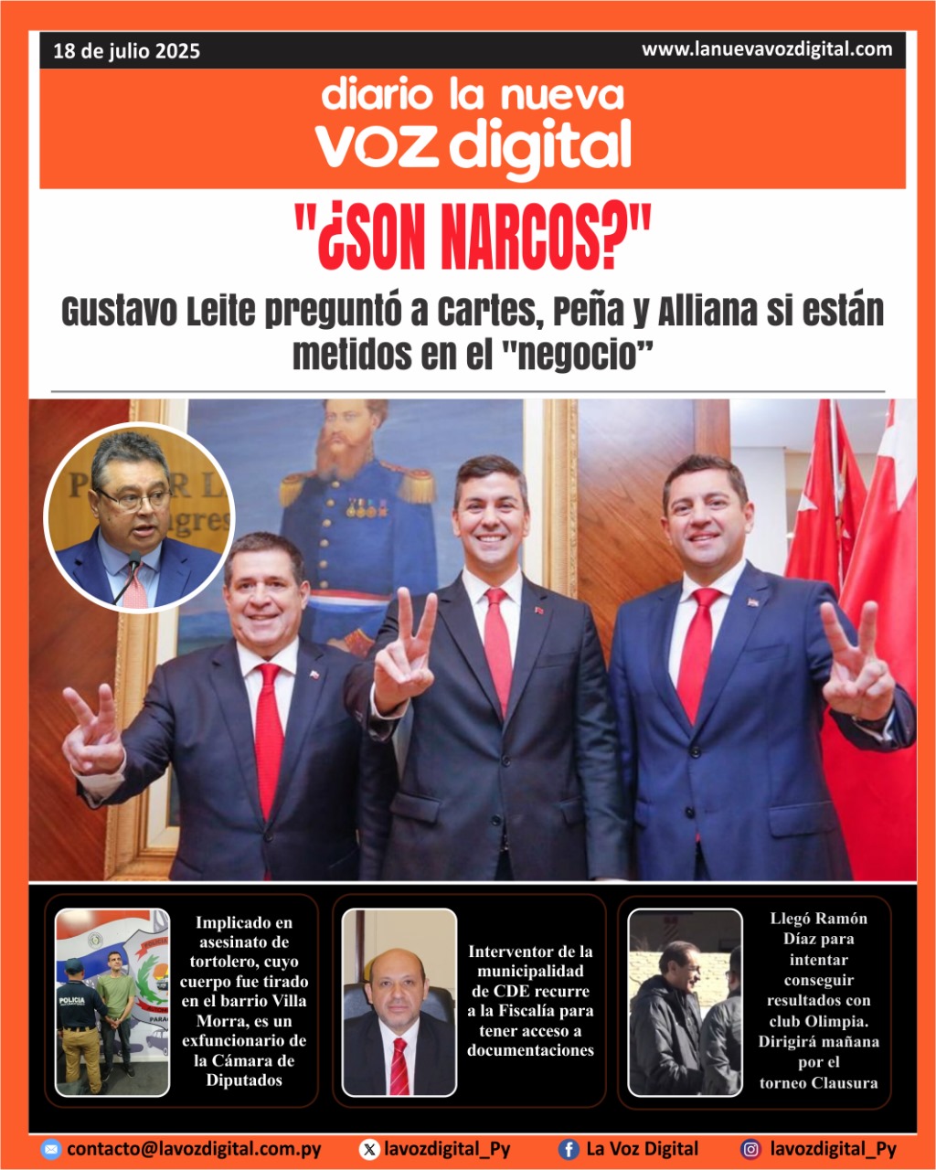 Tapa del 18 de julio del 2025