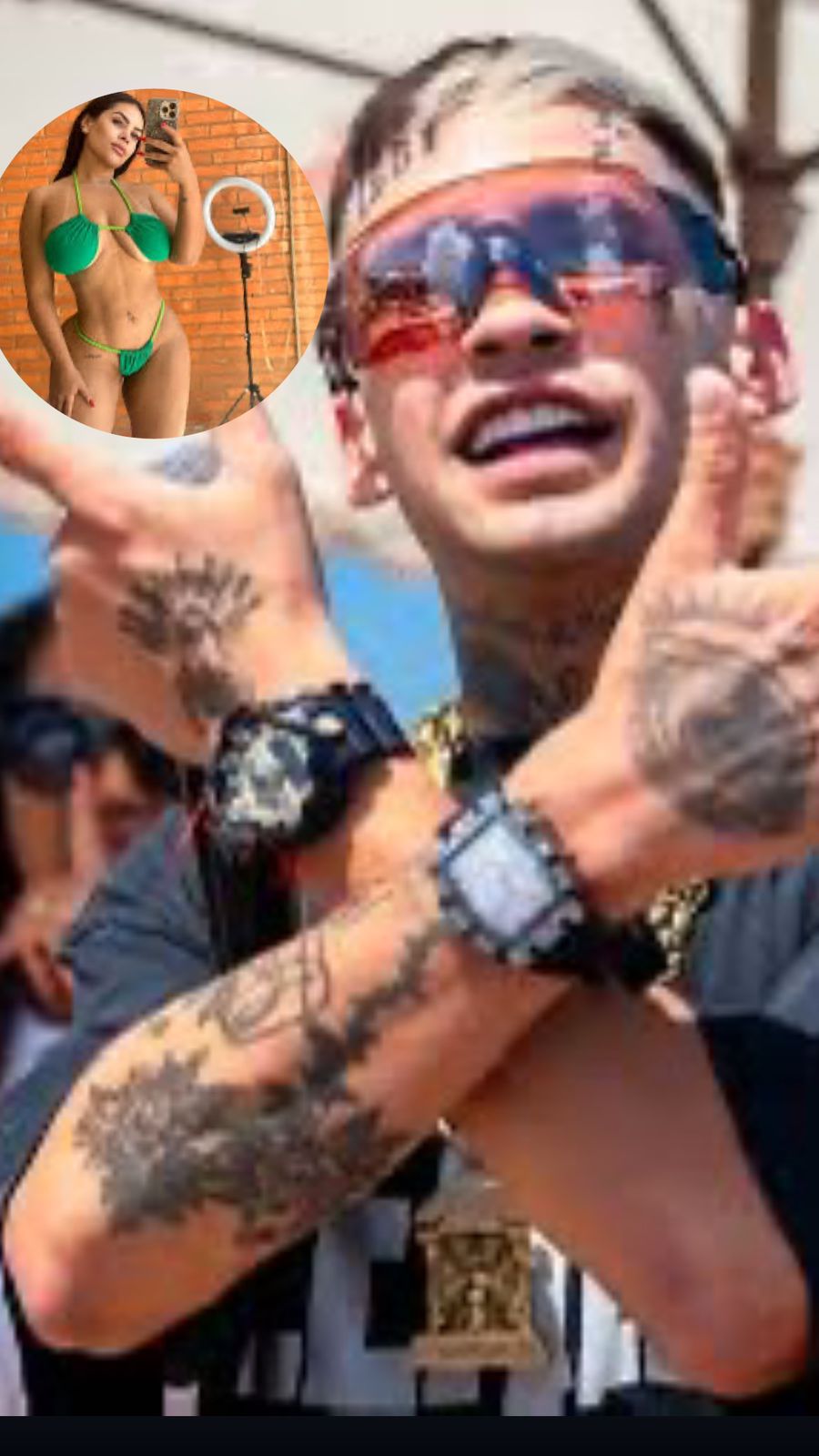 “Yo sería el niñito de atrás”: L-Gante lanzó comentario random y redes ya lo quieren shippear con Seini Kim