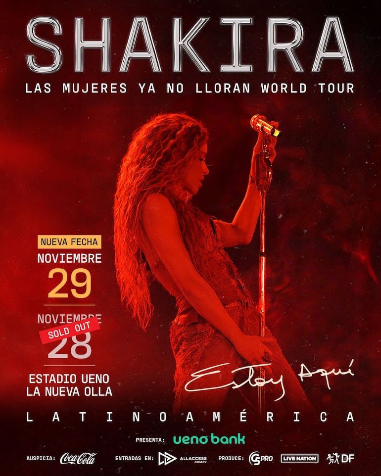¡LOCURA TOTAL! SHAKIRA ANUNCIA SEGUNDA FECHA EN PARAGUAY Y VUELAN LAS ENTRADAS ANTES DE QUE EXISTAN