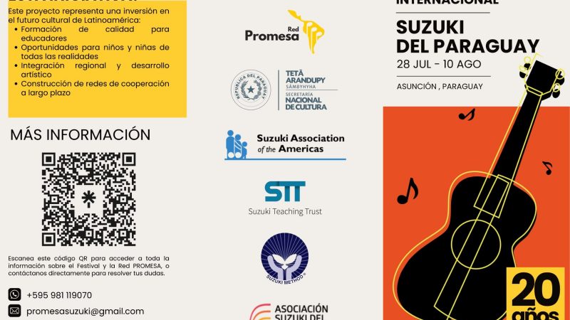 ¡Paraguay se convierte en el escenario del talento infantil más poderoso de la región! Llega el Primer Festival Internacional de Música Suzuki