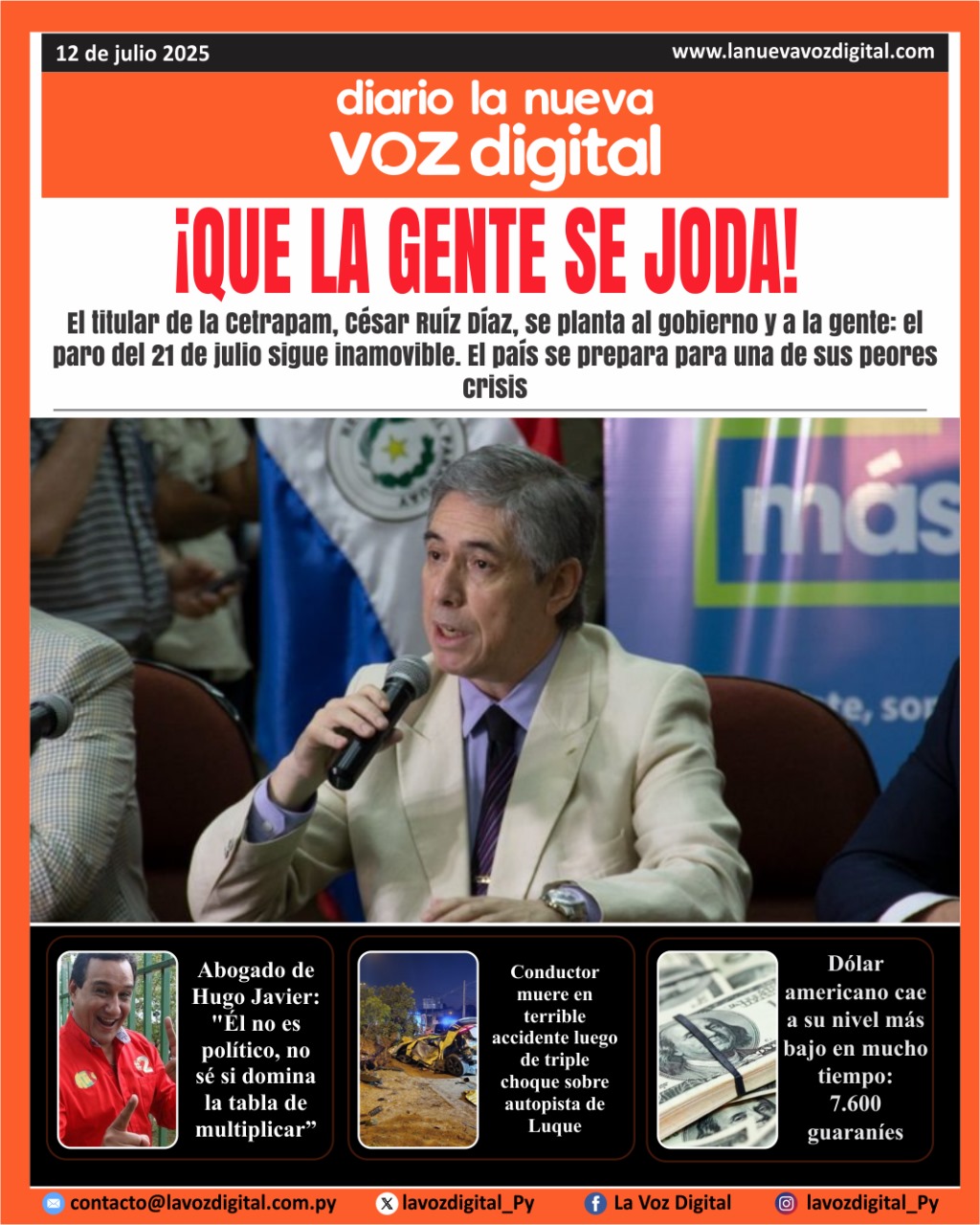 Tapa 12 de julio 2025
