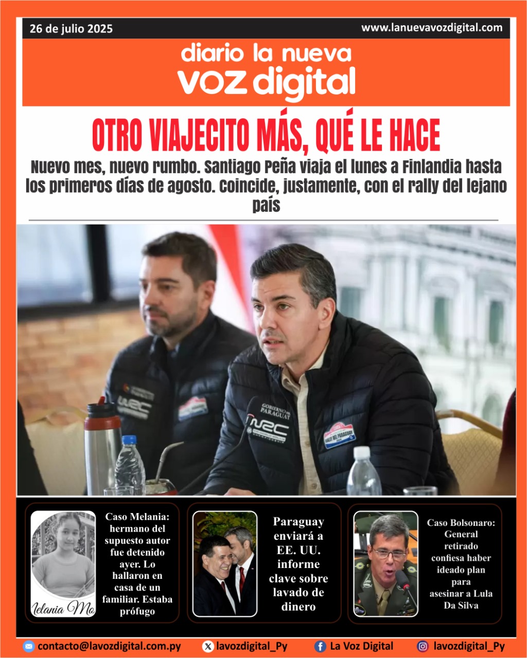 Tapa del 26 de julio del 2025