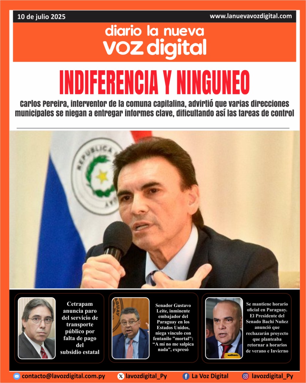 Tapa del 10 de julio del 2025