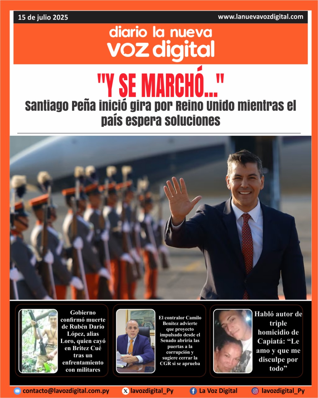 Tapa del 15 de julio del 2025