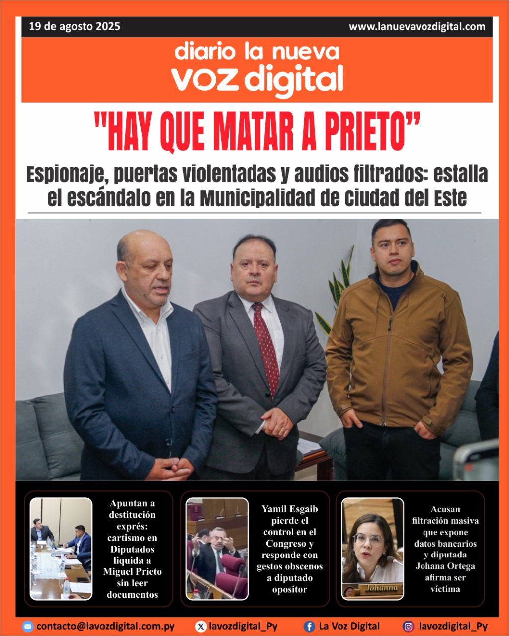 Tapa del 19 de agosto del 2025