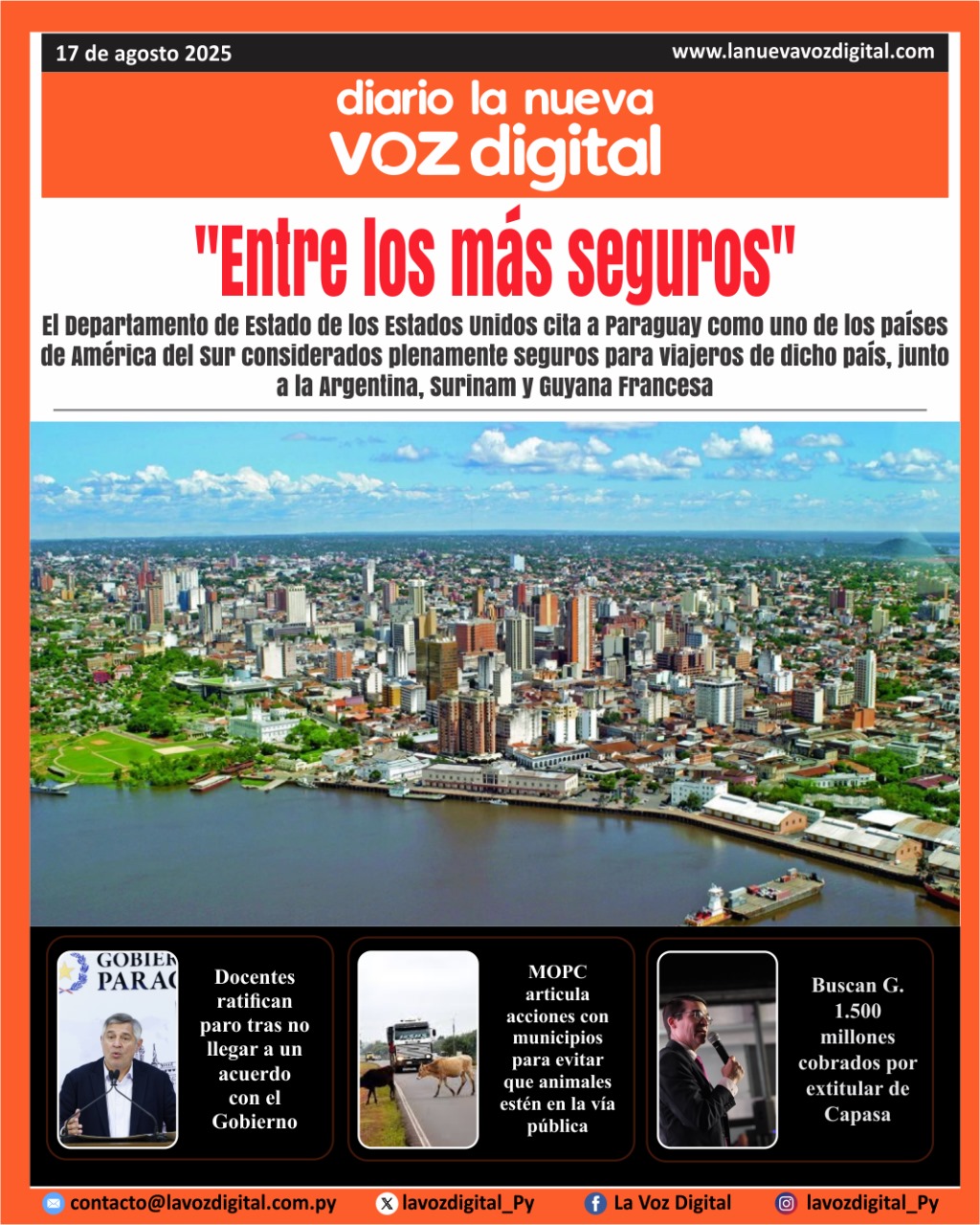 Tapa del 17 de agosto del 2025