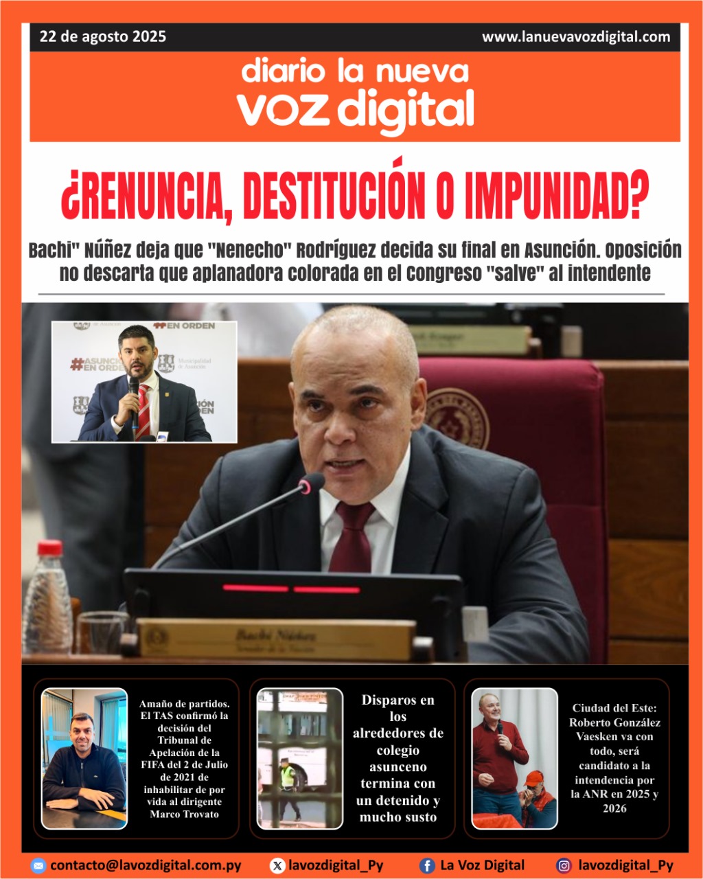 Tapa del 22 de agosto del 2025