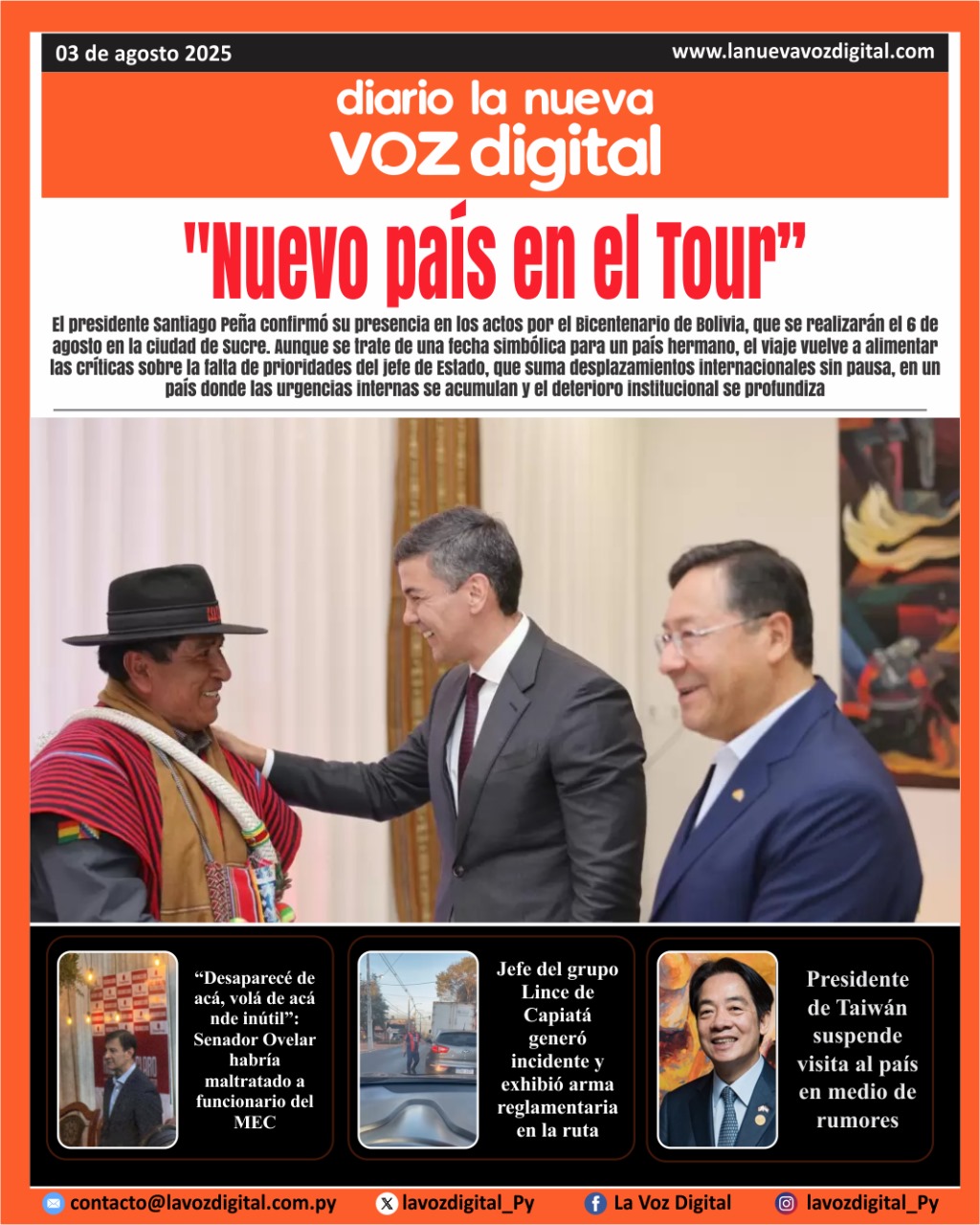 Tapa del 2 de agosto del 2025