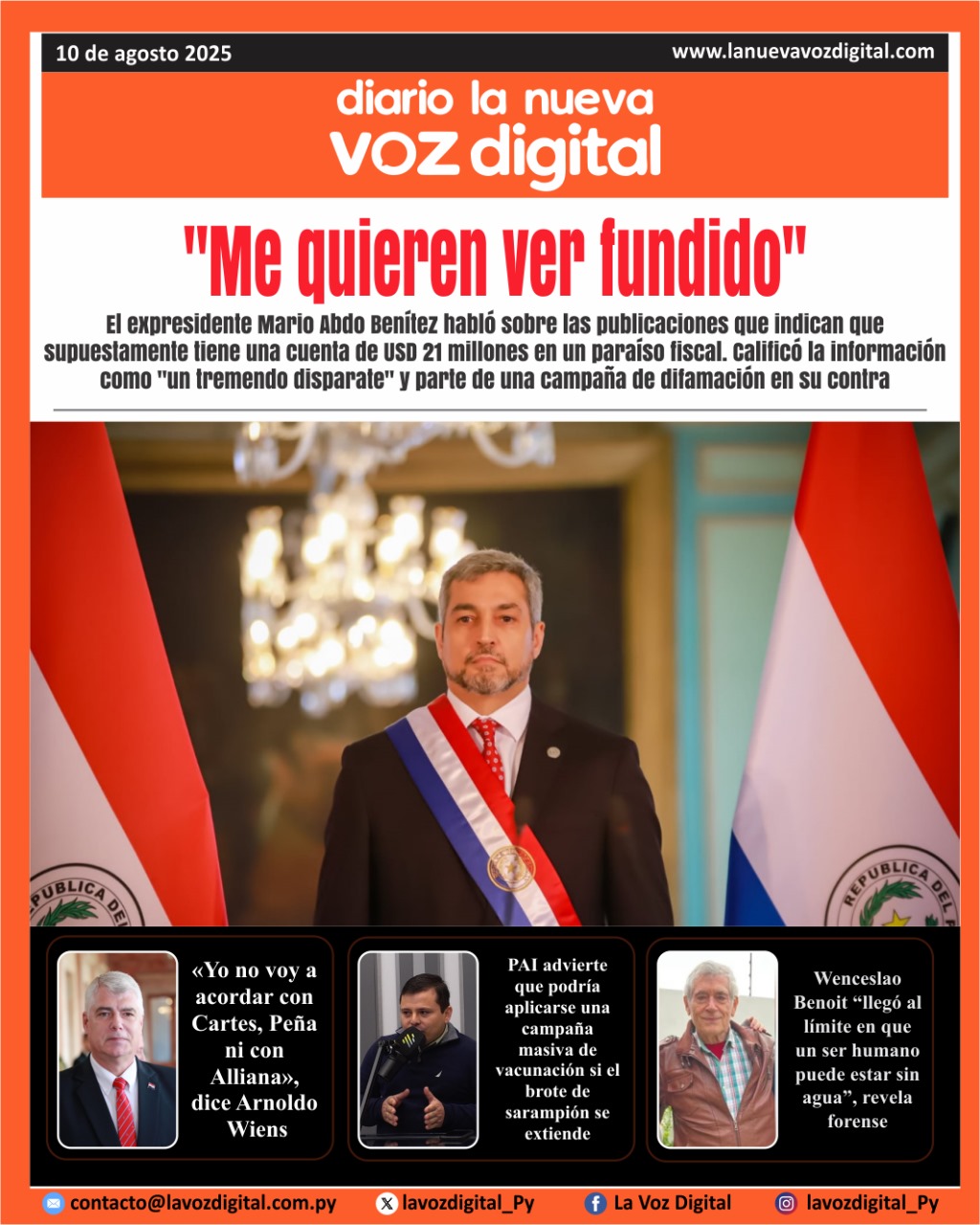 Tapa del 10 de agosto del 2025